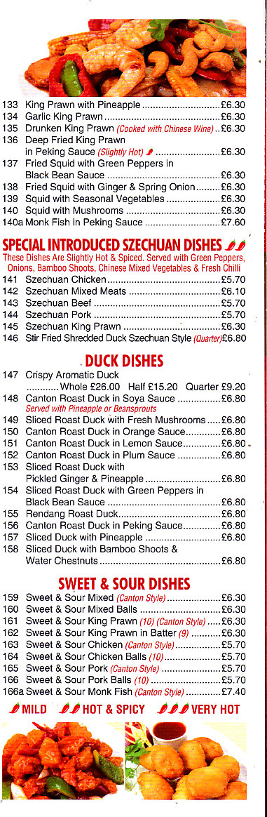 Ming garden Brixham menu