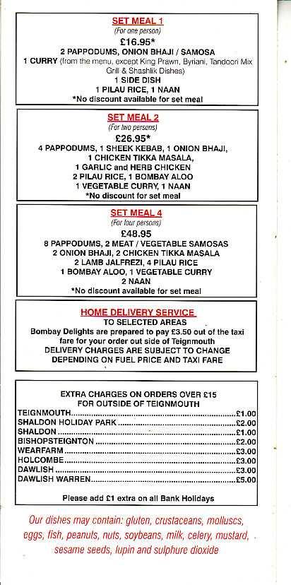 Bombay Delights Teignmouth