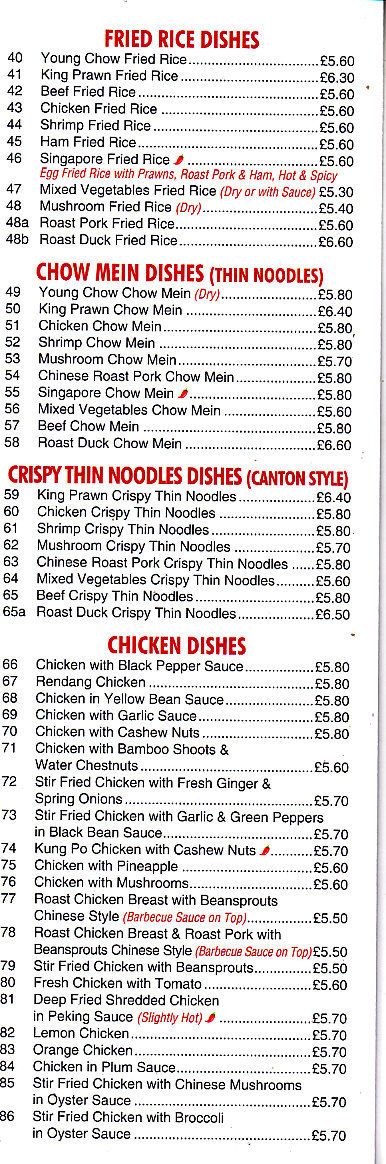 Ming garden Brixham menu